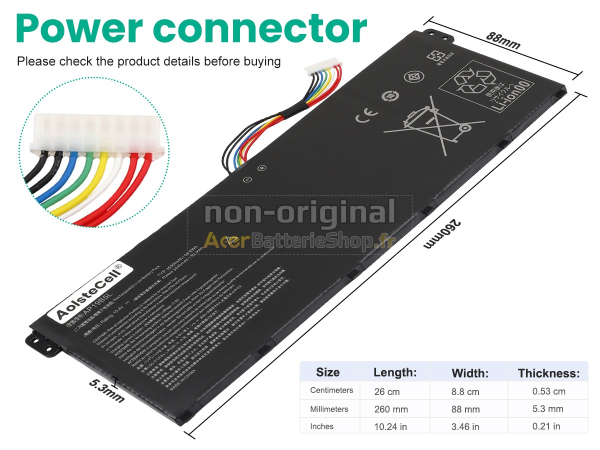 Batterie de haute performance pour Acer Aspire 3 A315-58-54PA