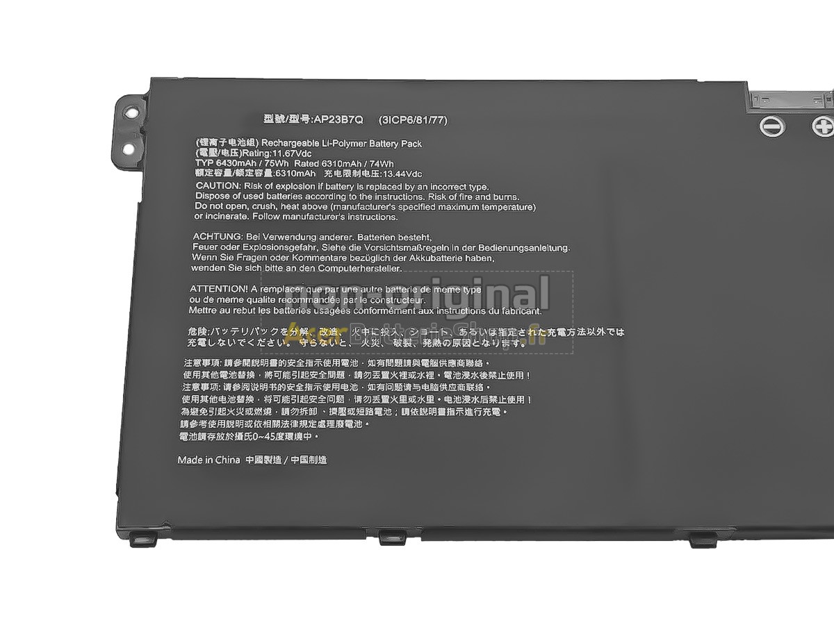 Batterie de haute performance pour Acer AP23B7Q