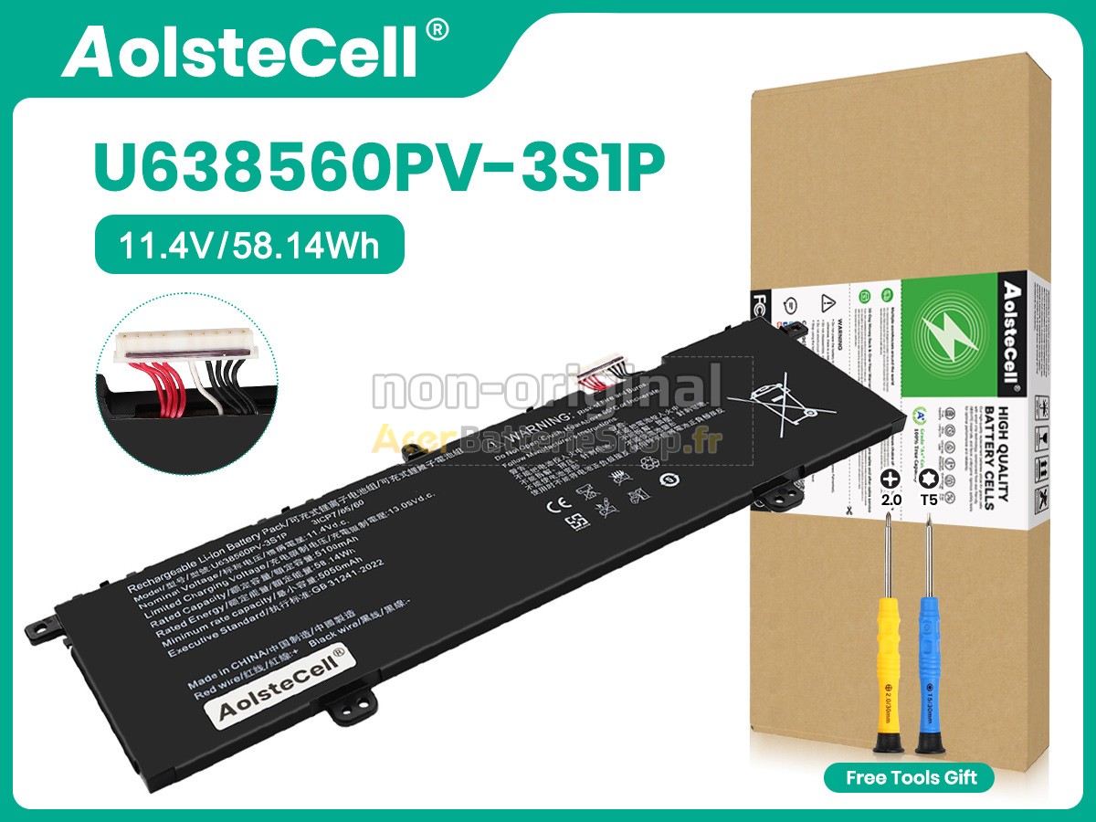 Batterie de haute performance pour Acer U638560PV-3S1P