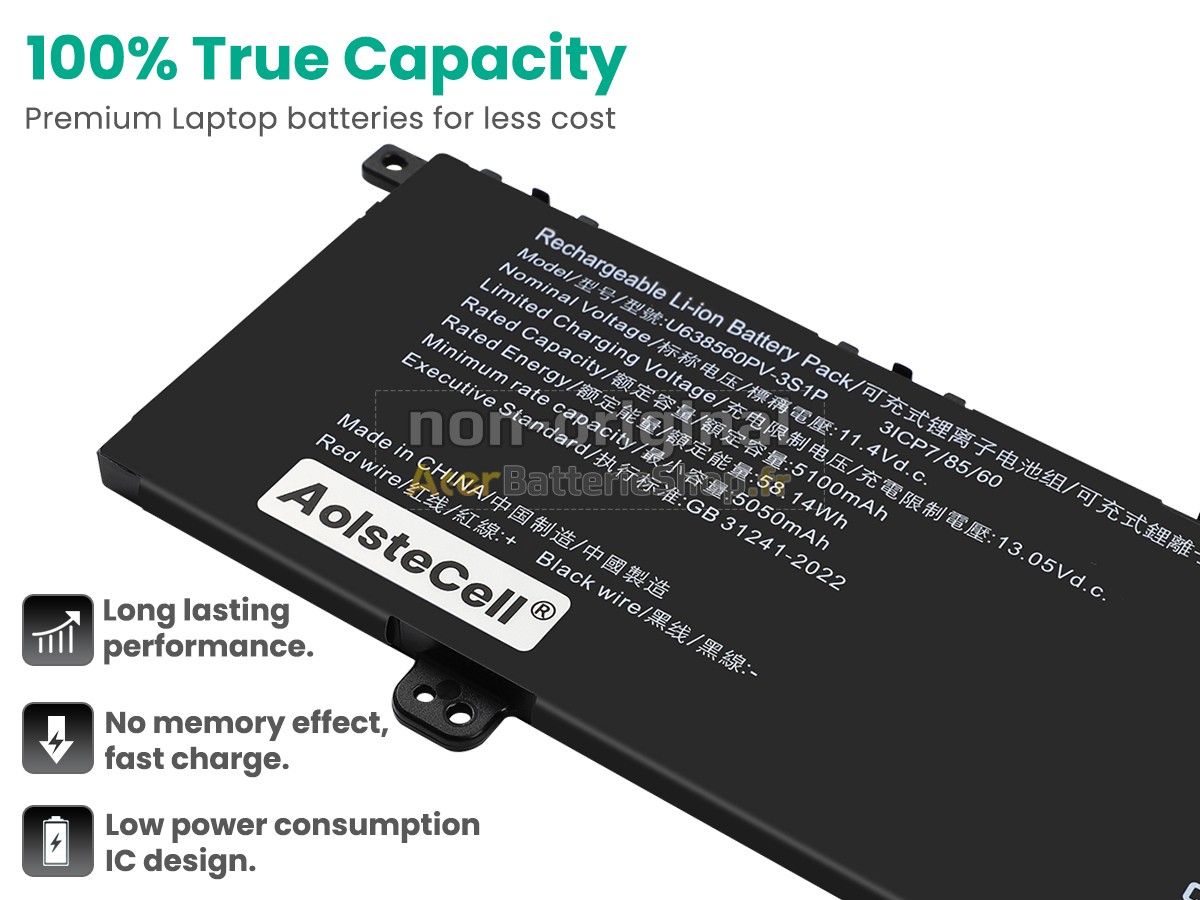 Batterie de haute performance pour Acer U638560PV-3S1P