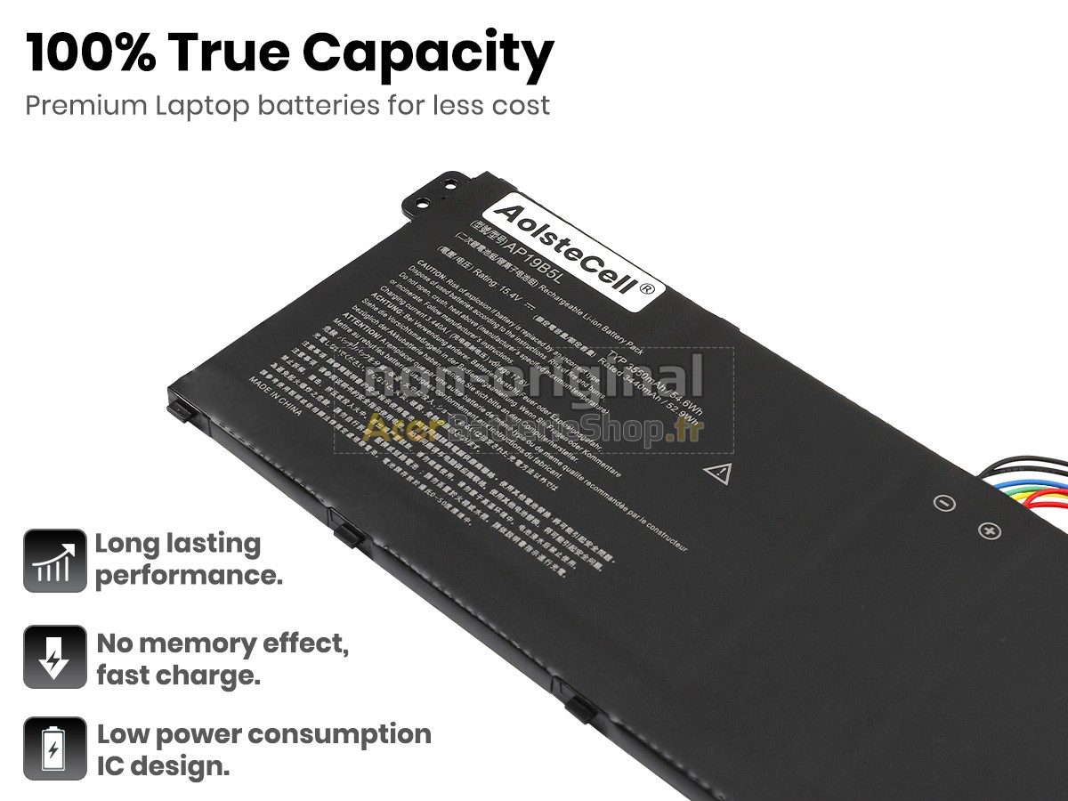 Batterie de haute performance pour Acer AP19B5L